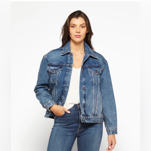 Free People Jackets & Blazers - Free People Jolene Trucker Jean Jacket